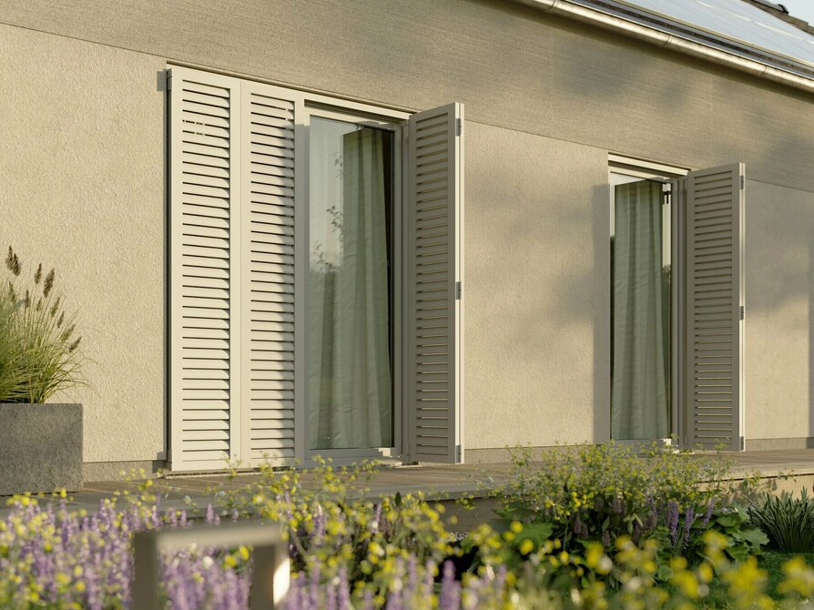 Bungalow 100 mit überdachter Terrasse & Kathedraldecke