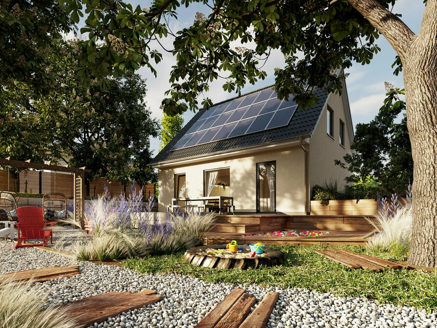 Einfamilienhaus Flair 110 mit Gartenansicht